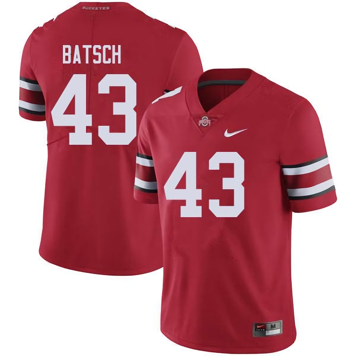 Ryan Batsch Ohio State Buckeyes Men's NCAA #43 Nike Red College Stitched Football Jersey BGR8056UW